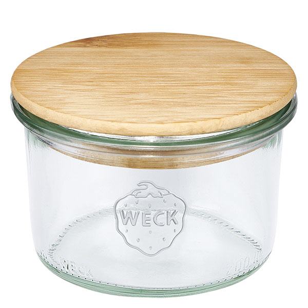 200ml Sturzglas WECK RR80 mit Holzdeckel