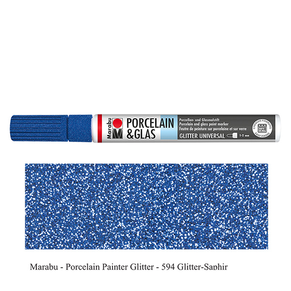 Malstift Glitter-Saphir 1-2mm für Glas/Porzellan (594)