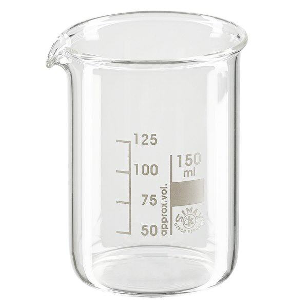 Becherglas 150ml Borosilikatglas, niedrige Form