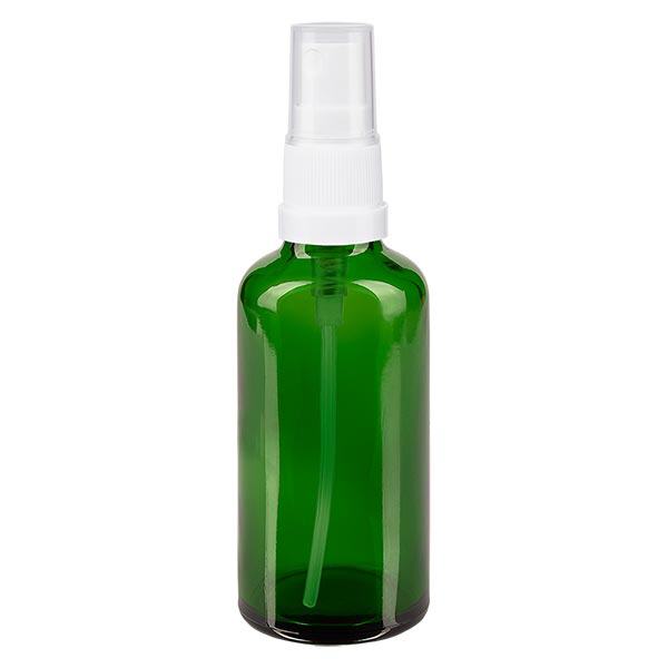 50ml grüne Sprayflasche STD weiss/transp. ApoGlas