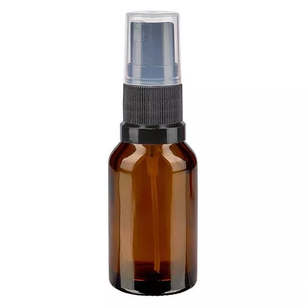 Apothekenfl. braun 15ml Sprayaufsatz schwarz