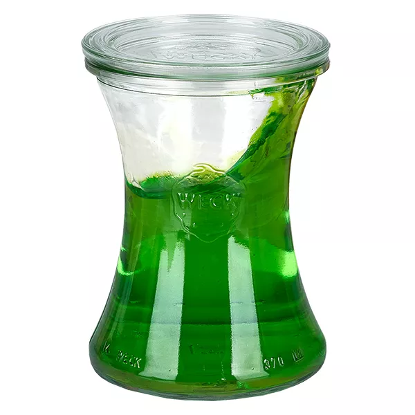 12er Set Weck Gläser 370ml Delikatessenglas mit 12 Glasdecke