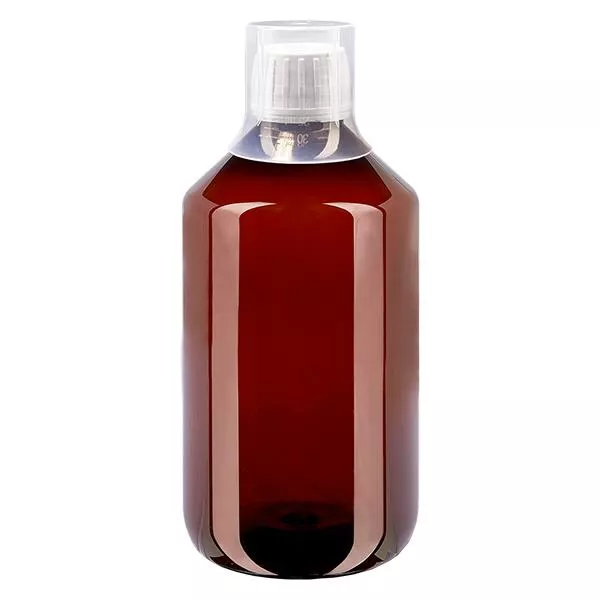 PET Flasche 500ml mit weissem Verschl. OV + Becher