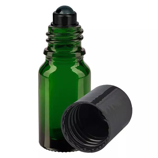 10ml grüne Roll-On Flasche STD schwarz ApoGlas