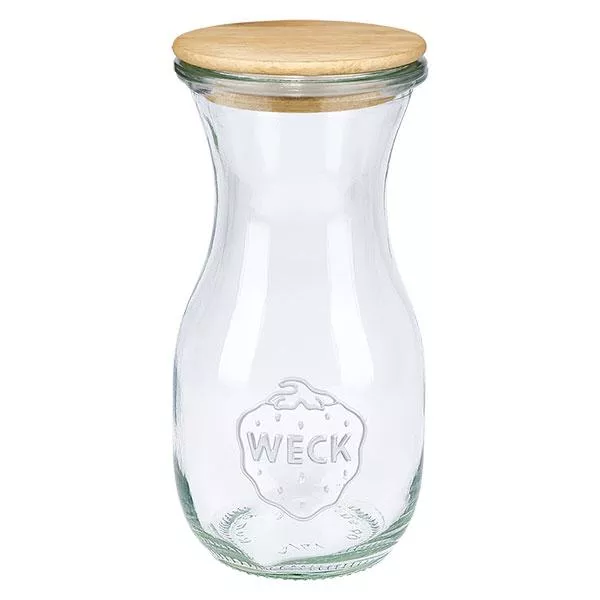 290ml Saftflasche WECK mit Holzdeckel