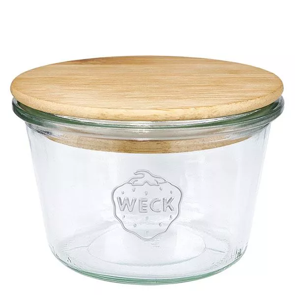 370ml Sturzglas WECK RR100 mit Holzdeckel