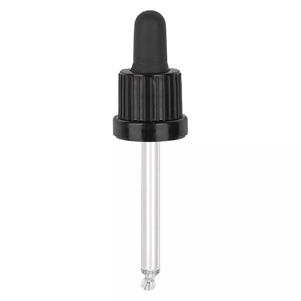 Glas-Tropfpipette, schwarz/schwarz PL60 OV II