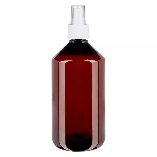 PET Flasche 750ml mit Zerstäuber weiss