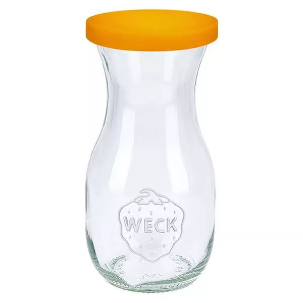 290ml Saftflasche WECK RR60 mit Silikond. orange