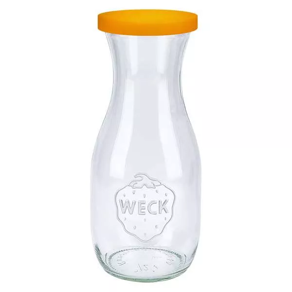 530ml Saftflasche WECK RR60 mit Silikond. orange