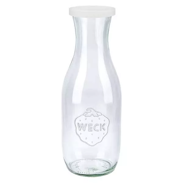 1062ml Saftflasche WECK RR60 mit Silikond. weiss