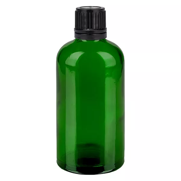 100ml Flasche 11mm SV schwarz OV GreenL. UT18/100