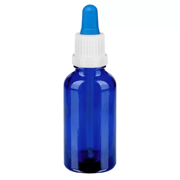 30ml Pipettenflasche weiss/blau OV BlueL. UT18/30