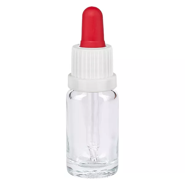 10ml Pipettenflasche weiss/rot OV ClearL. UT18/10