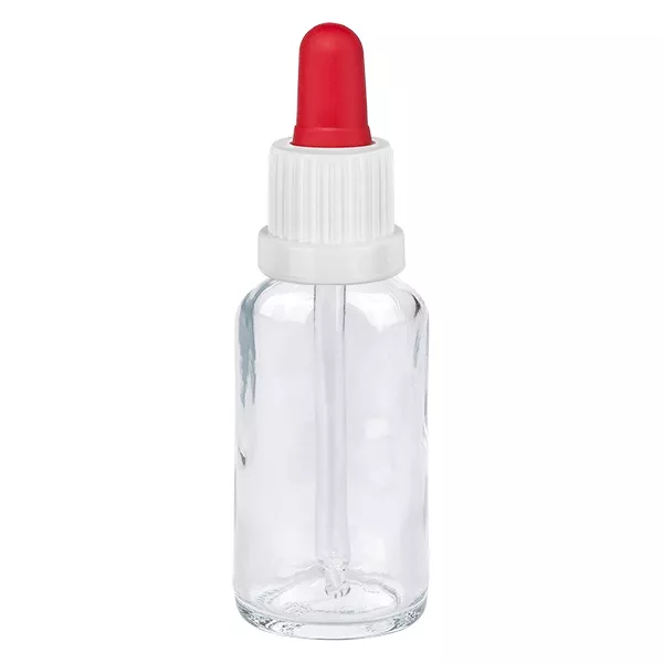 20ml Pipettenflasche weiss/rot OV ClearL. UT18/20