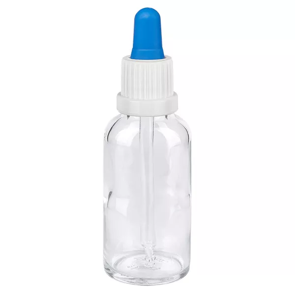 30ml Pipettenflasche weiss/blau OV ClearL. UT18/30