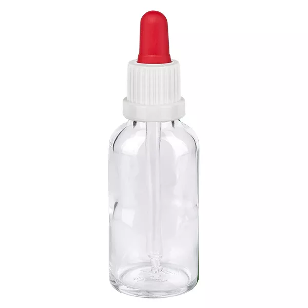 30ml Pipettenflasche weiss/rot OV ClearL. UT18/30