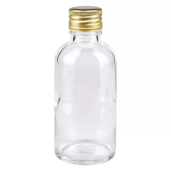 50ml Flasche 11mm SV Alu-Gold STD ClearL. UT18/50