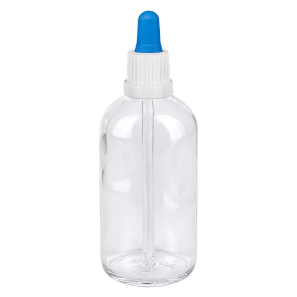 100ml Pipettenfl. weiss/blau OV ClearL. UT18/100