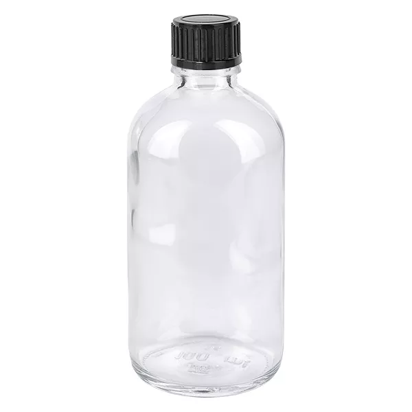 100ml Flasche 11mm SV schwarz STD ClearL. UT18/100