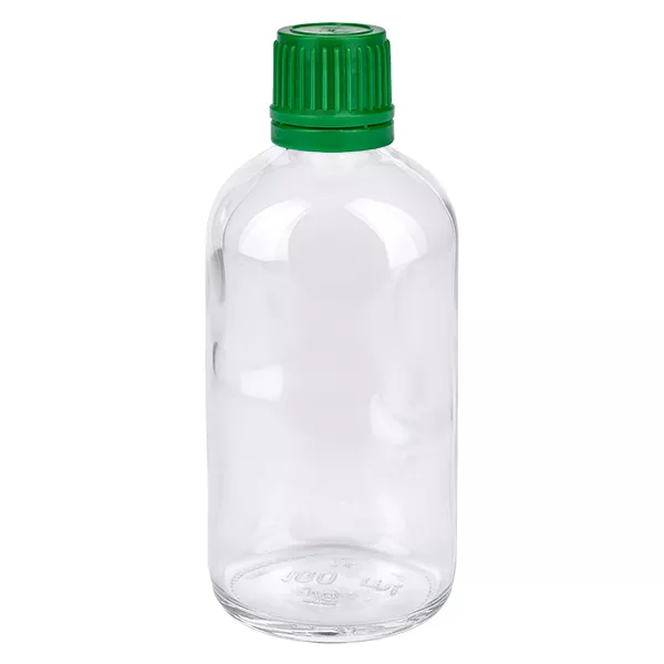 100ml Flasche 11mm SV grün OV ClearLine UT18/100