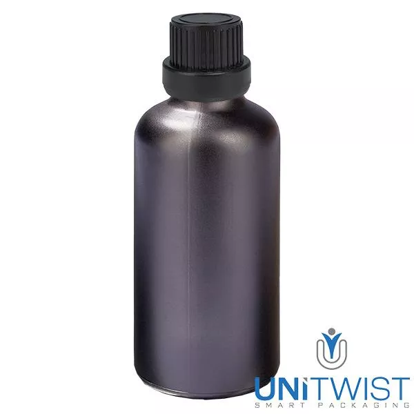 50ml Flasche 11mm SV schwarz OV BlackLine UT18/50