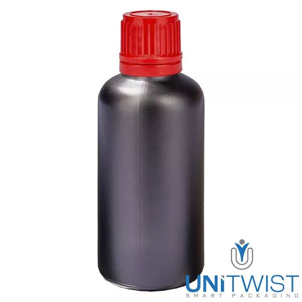 50ml Flasche 11mm SV rot OV BlackLine UT18/50