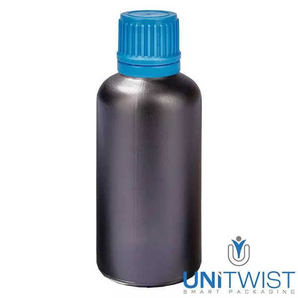 50ml Flasche 11mm SV blau OV BlackLine UT18/50