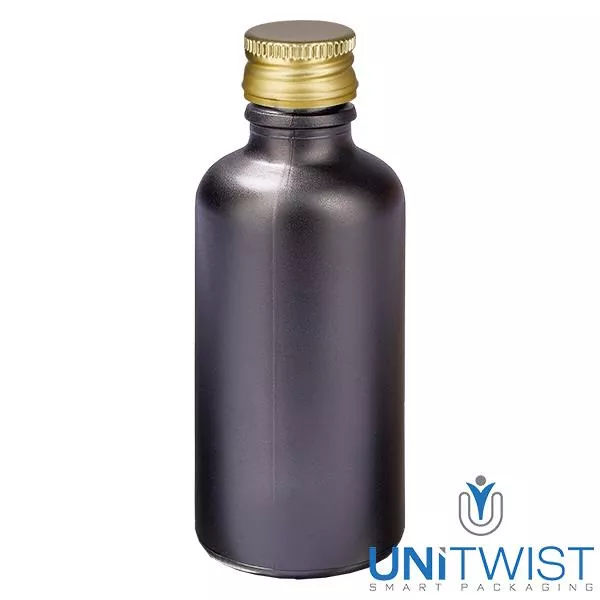 50ml Flasche 11mm SV Alu-Gold STD BlackL. UT18/50