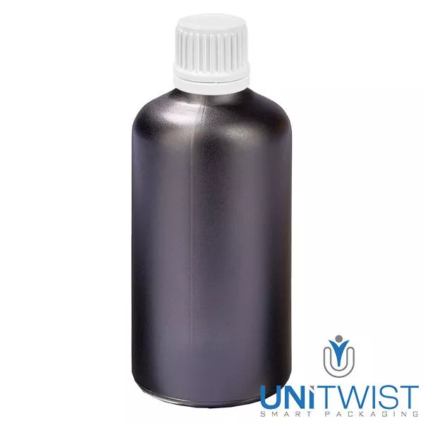 100ml Flasche 11mm SV weiss OV BlackLine UT18/100