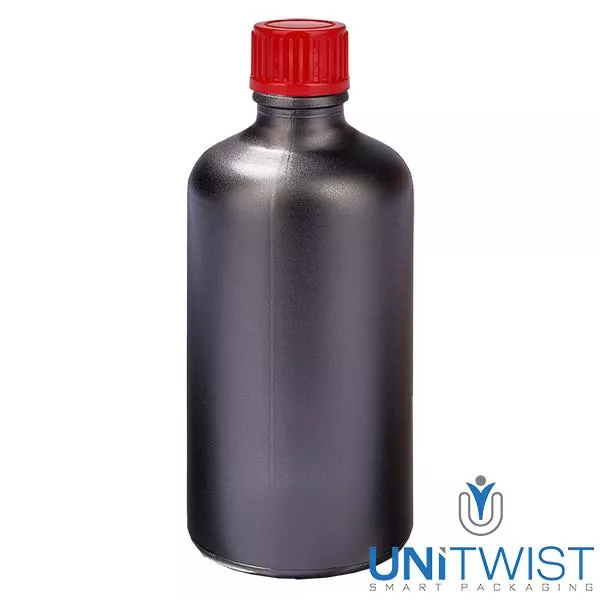 100ml Flasche 11mm SV rot STD BlackLine UT18/100