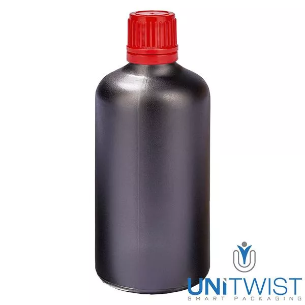 100ml Flasche 11mm SV rot OV BlackLine UT18/100