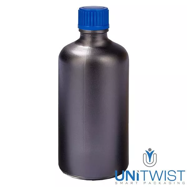 100ml Flasche 11mm SV blau STD BlackLine UT18/100