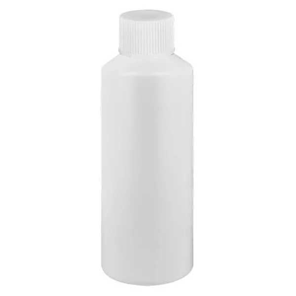 Apothekenflasche HDPE 75ml weiss, mit weissem SV