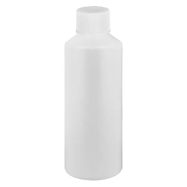 Apothekenflasche HDPE 100ml weiss, mit weissem SV