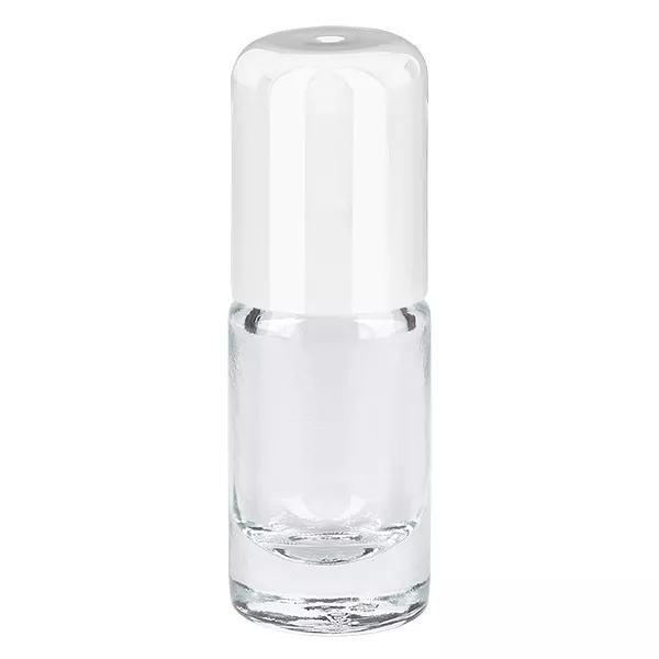 5ml klare Roll-On Flasche STD weiss ApoGlas