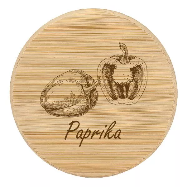 Holzdeckel "Paprika edelsüss" für WECK RR60