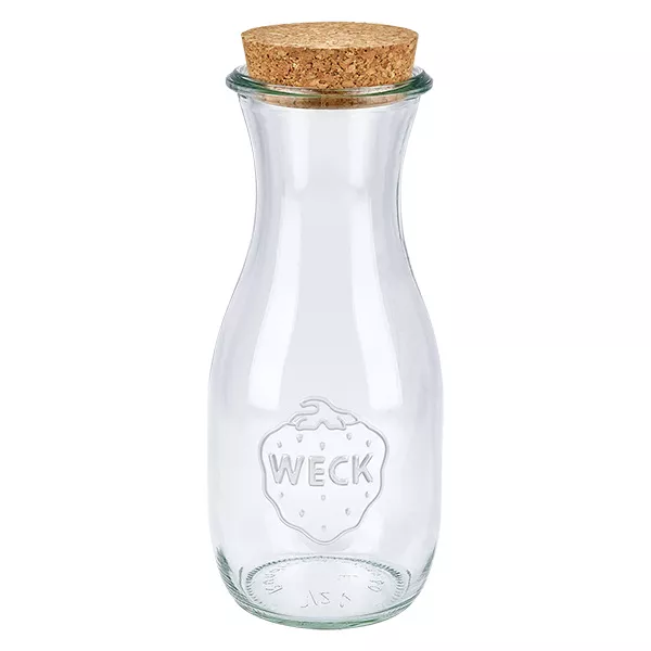 530ml Saftflasche WECK RR60 mit Korken natur