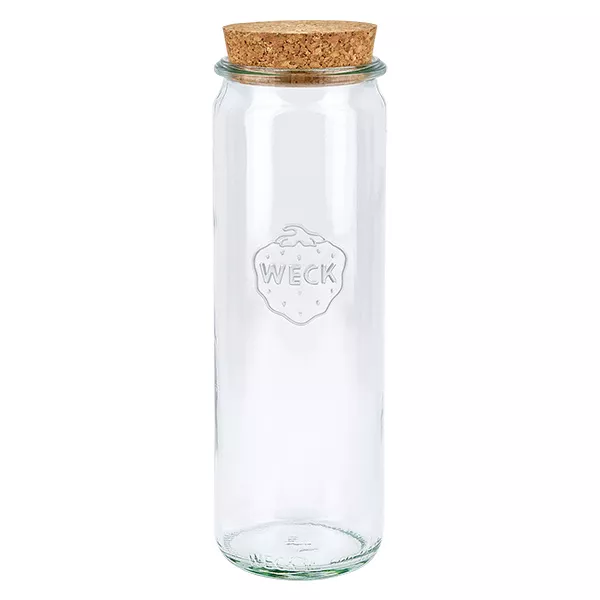 600ml Zylinderglas WECK RR60 mit Korken natur