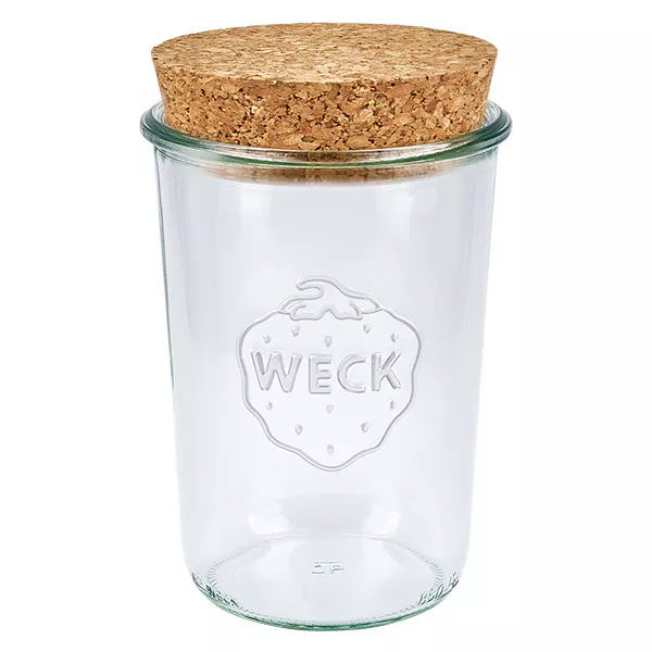 850ml Sturzglas WECK RR100 mit Korken natur