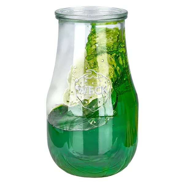 Weck Glas 2700ml Tulpenglas, 2,5L Sturzglas mit Glasdeckel