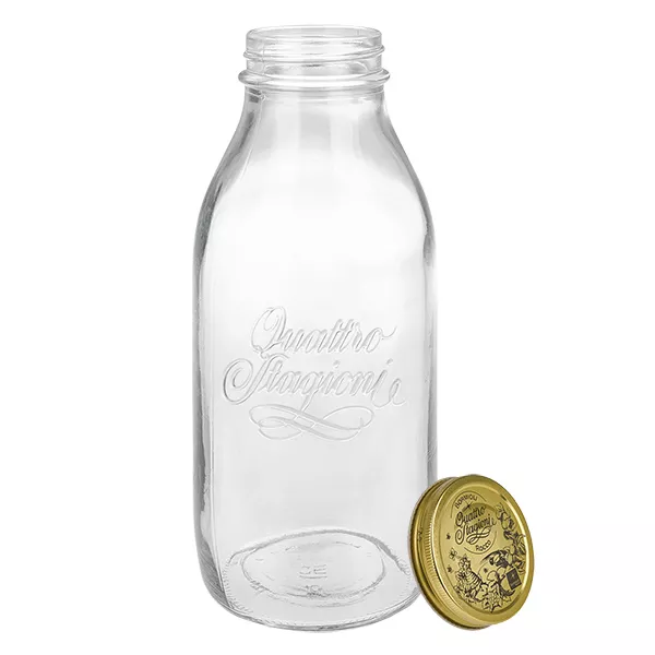 1000ml Glasflasche "Quattro Stagioni" mit Deckel