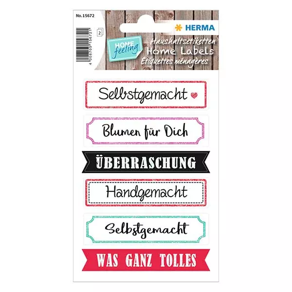 Sticker "Überraschung" (12 Aufkleb. mit Glitzer)