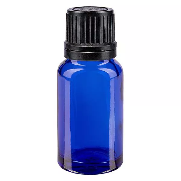 10ml blaue (Glo.)Flasche GR OV schwarz/8mm ApoGlas