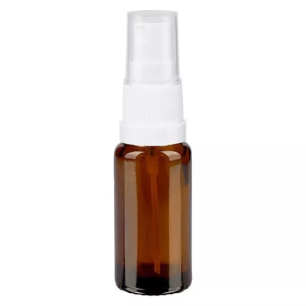 10ml braune Sprayflasche STD weiss/transp. ApoGlas