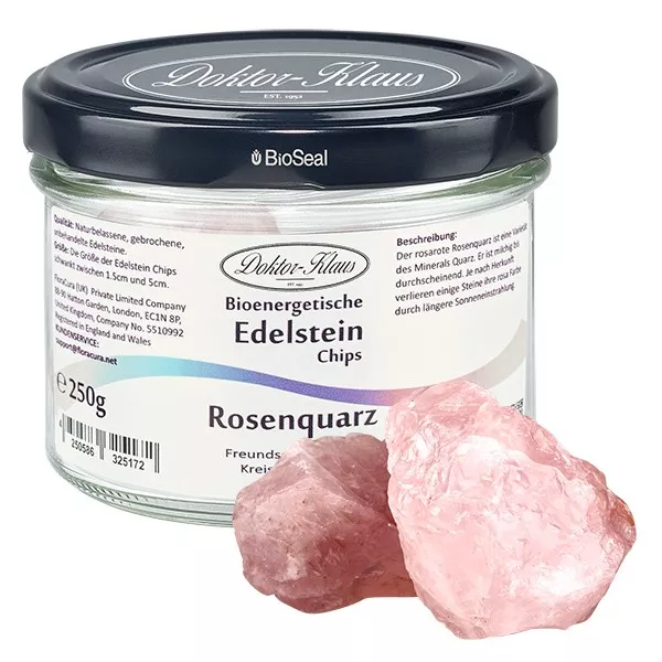 Rosenquarz Natur Edelsteine Doktor-Klaus noWaste