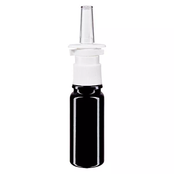 Apothekenfl. viol. 10ml Nasenzerstäuber weiss St