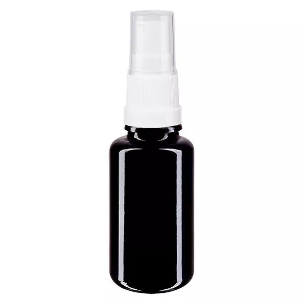 Apothekenfl. viol. 20ml Sprayaufsatz weiss