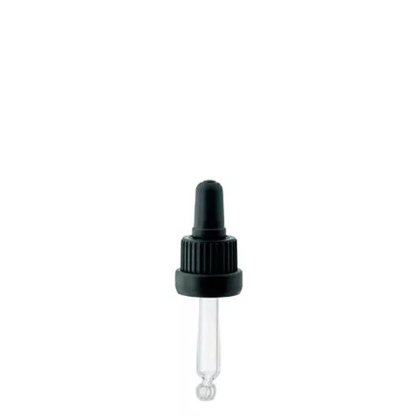 Glas-Tropfpipette, schwarz/schwarz PL44 OV II