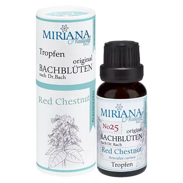 25 Red Chestnut, 20ml Essenz (Ohne Alkohol), MirianaNature